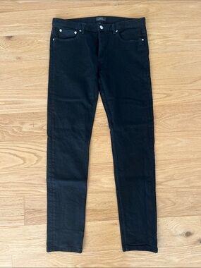 A.P.C. Men’s Slim Black Jean, Size 34